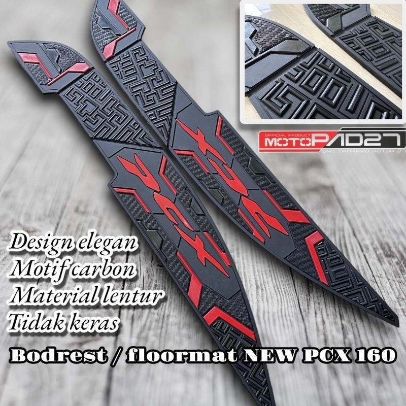 Terlaris Karpet Motor PCX 160 2021-2023 Bordes Pijakan Kaki PCX 160 2021-2023 Alas Kaki PCX 160