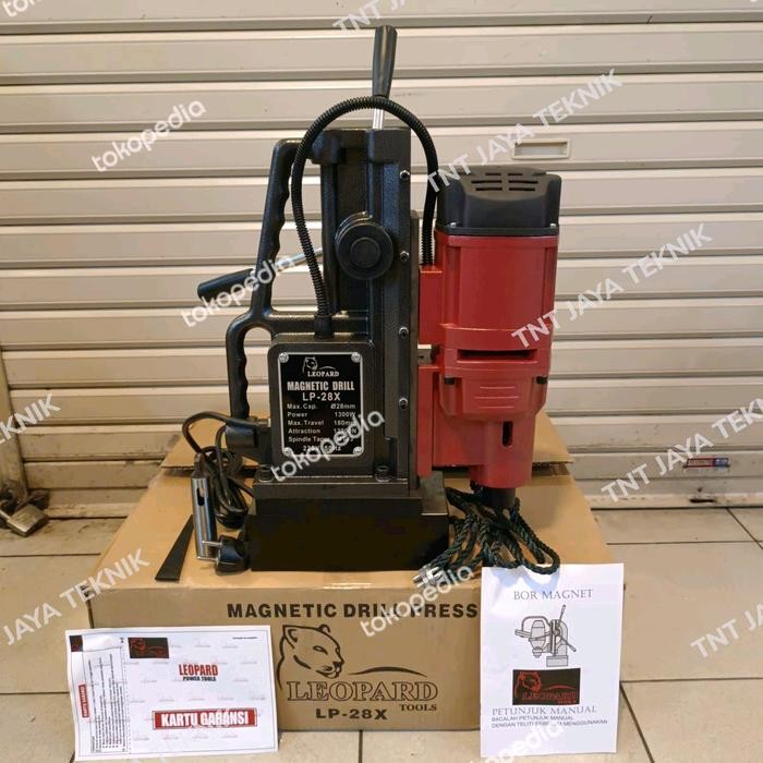 MESIN BOR MAGNET 28MM LEOPARD MAGNETIC DRILL LEOPARD 28MM BOR MAGNET