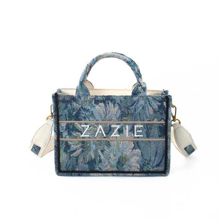 【ZAZIE】-Tas  jinjing Fashion Wanita Kerajinan bordir Slingbag-(BL-3028) - kecil-Biru muda