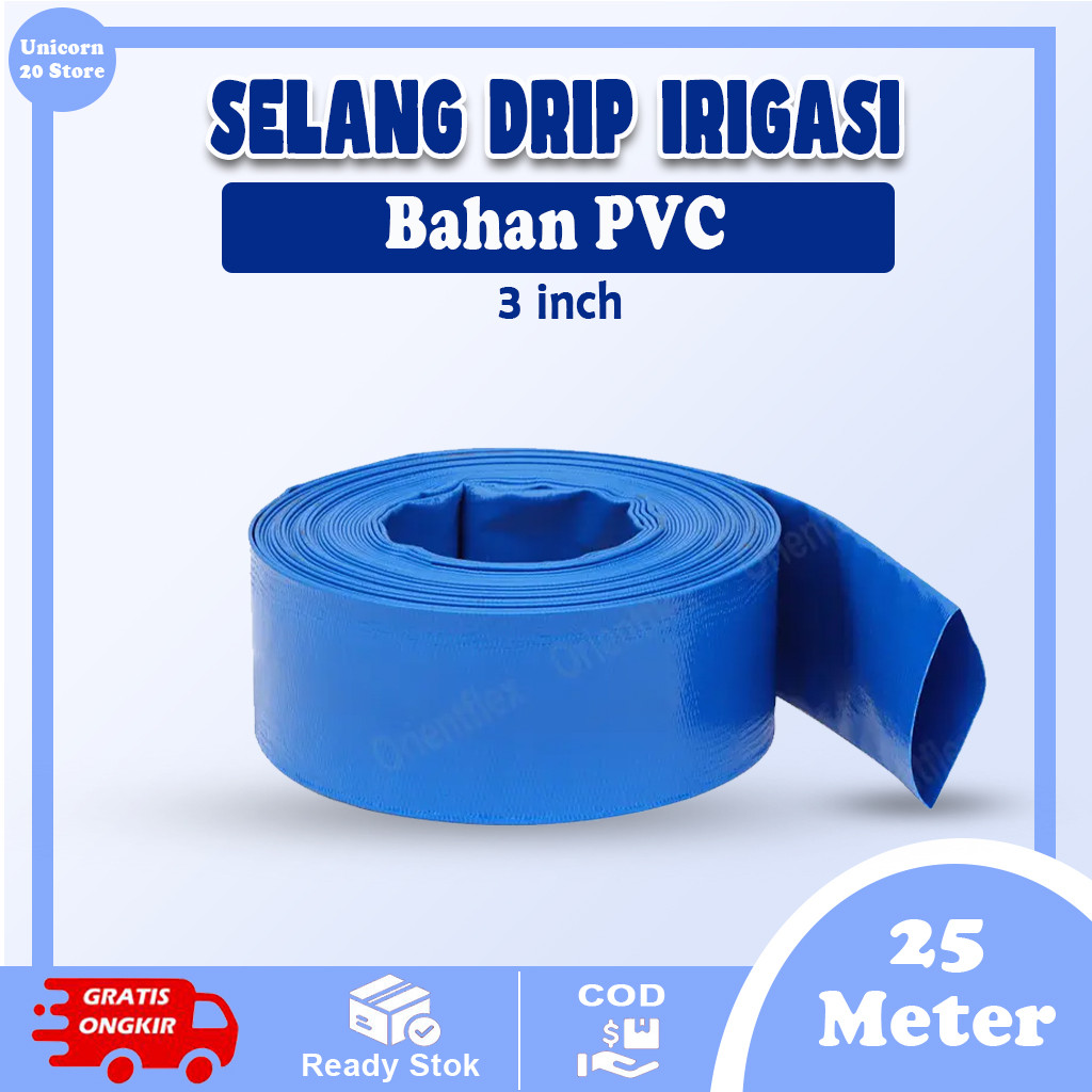 SELANG DRIP IRIGASI 3 INCH 25 METER SELANG DRIP IRIGASI PENGAIRAN PERKEBUNAN PERSAWAHAN COD
