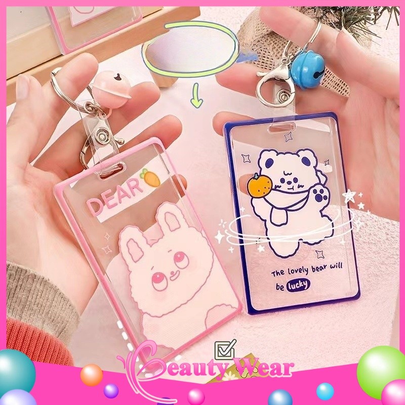 Name Tag Lanyard ID Card Holder Acrylic Case ID Card Name Card Holder Transparant 1017