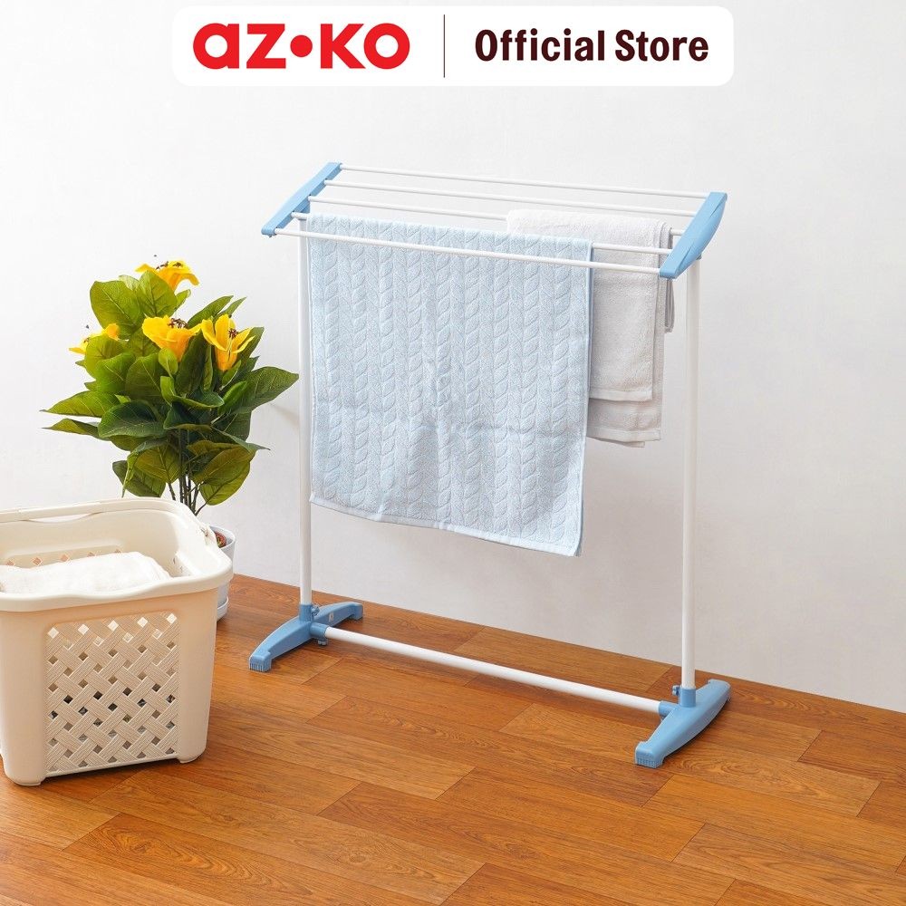 AZKO Stora Jemuran Handuk Indoor 5 Tiang - Putih Tempat Jemur Anduk Drying Rack Gantungan Kain Lap B
