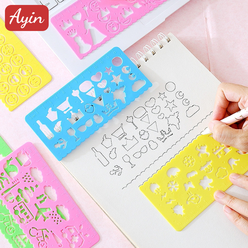 

Penggaris Pengaris Plastik Untuk Gambar Pola Bentuk Stationary Alat Tulis