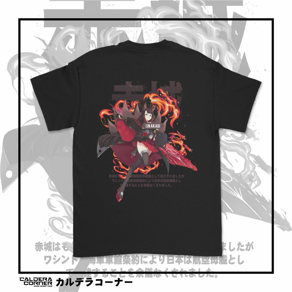 【BIG PROMO】AnimeJanpan-Kaos Unisex  Lengan Pendek  game Anime Azur Lane IJN Akagi  24s cottons