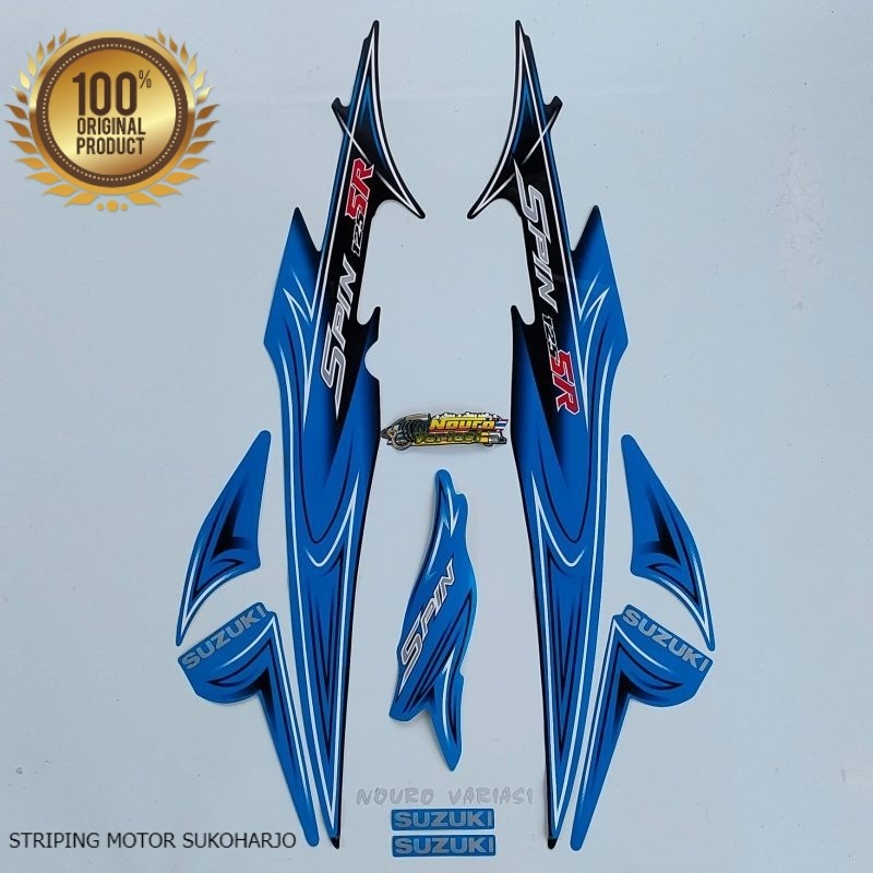 (ORI) Striping Suzuki spin sr 125 2007 2008 biru Kualitas original pabrik