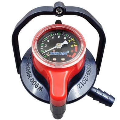 Regulator Kompor Gas + Meter Winn Gas W900M W 900 M Tekanan Rendah Pengunci Ganda Otomatis