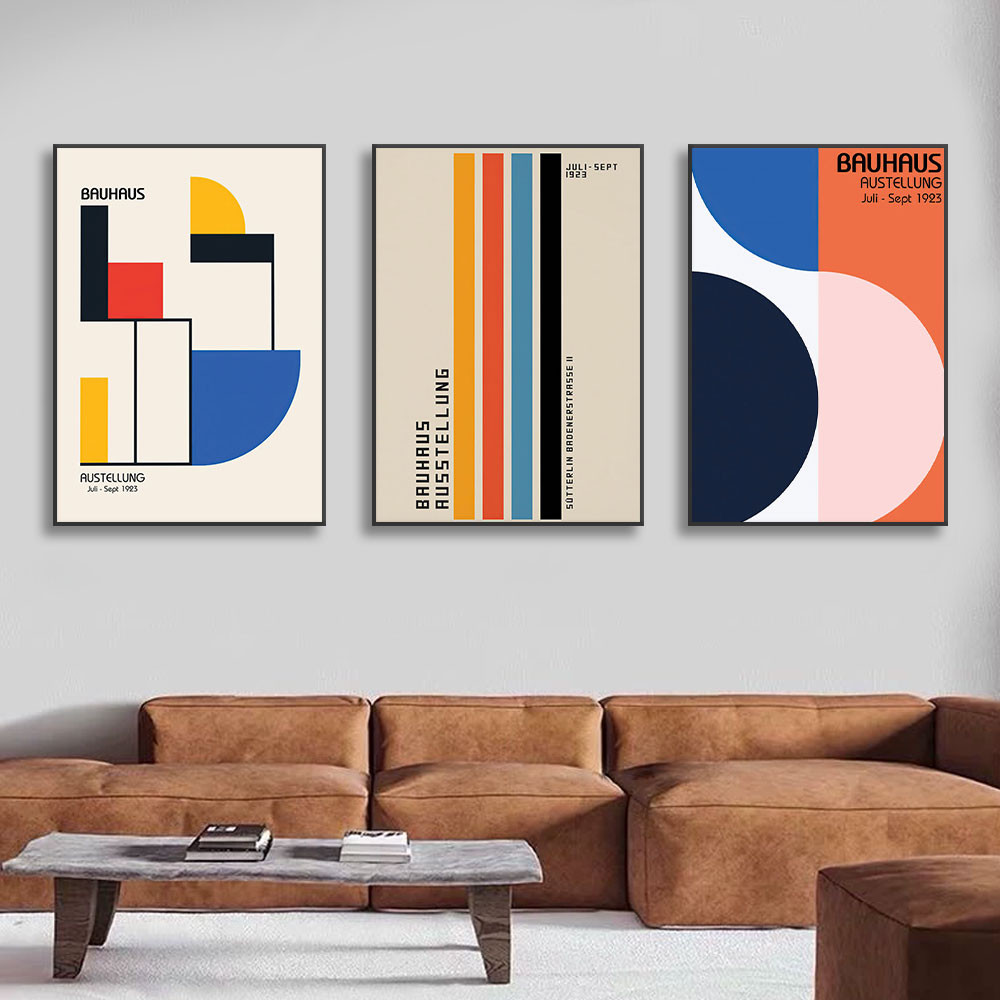 

Bauhaus Geometry Mondrian Gallery Wall Pop Art Canvas Painting Nordic Posters And Prints Wall Pictures For Living Room Decor