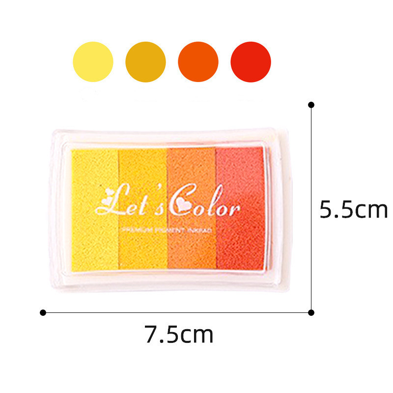 

6PCS/SET Stamp Pad InkPad bak stempel gradient lets color radiant color tinta cap stempel warna warni HB1304 DIY