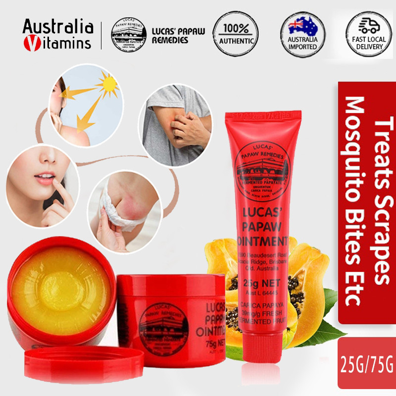 【COD ORI】LUCAS PAPAW Ointment 25/75g / Pure Pawpaw Lip Balm / Lipbalm Pure Pawpaw / Pelembab Bibir