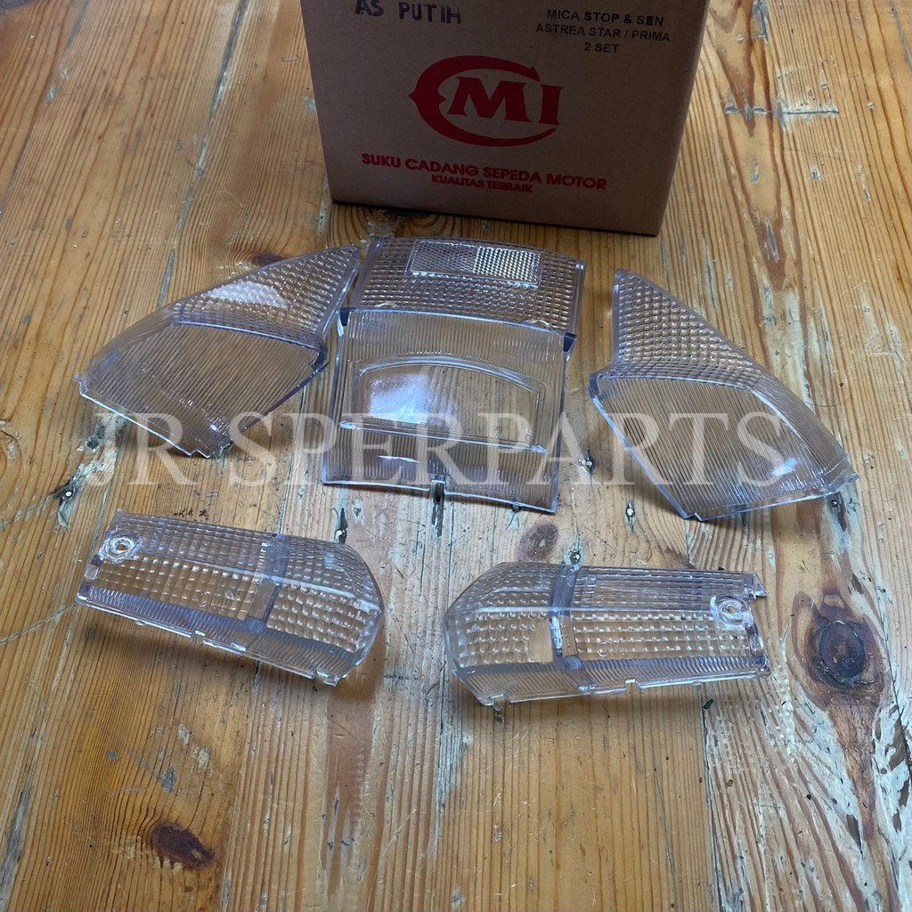 Kaca mika stop + sein belakang honda astrea prima mika lampu belakang mika lampu depan astrea bening