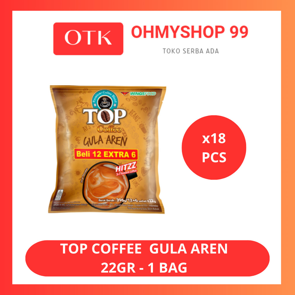 

Top Coffee Kopi Top Gula Aren Hitzz 22gr - 1 Bag