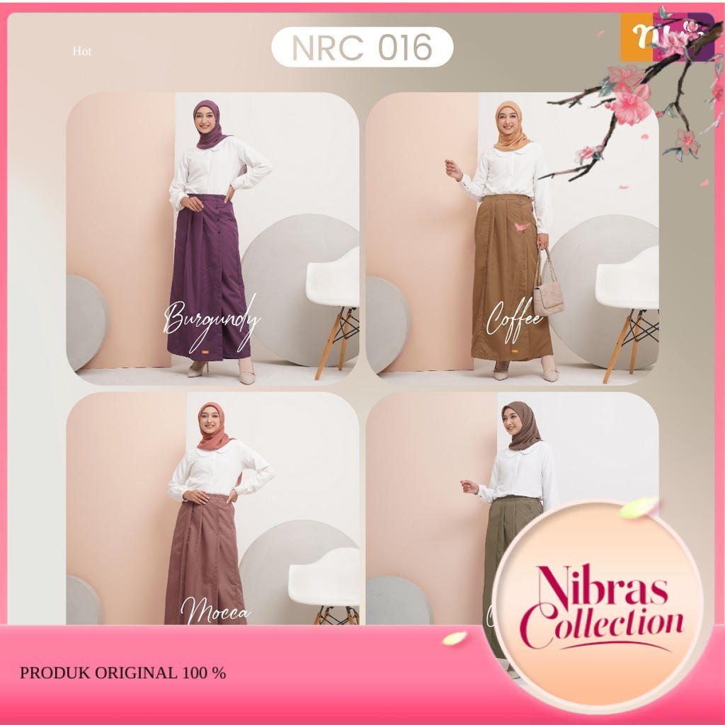 Nibras- Rok NRC 016  by Nibras Original 100% bahan toyobo rok wanita terbaru bawahan wanita kekinian