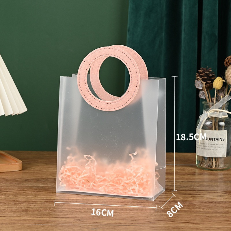 

TAS MIKA PVC BULAT PINK - UKURAN 18,5 X 8 X 16 CM - SIZE KECIL