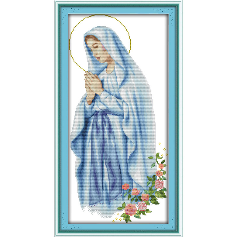 

Virgin Mary cross stitch kit people 18ct 14ct 11ct count print canvas stitches embroidery DIY handmade needlework