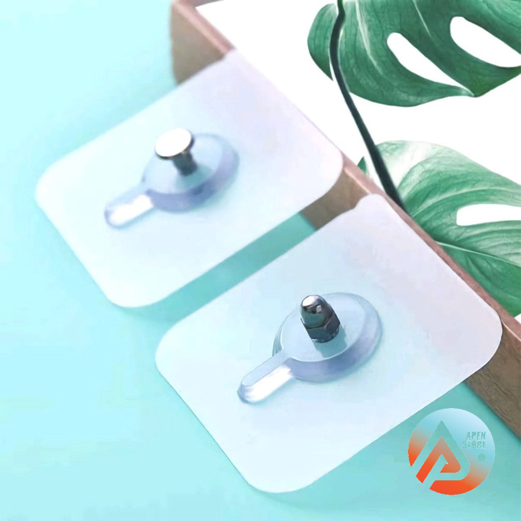 Tempelan Hook Model Paku Baut Dinding Ajaib Tanpa Bor Tembok Perekat Pengait Foto DLL