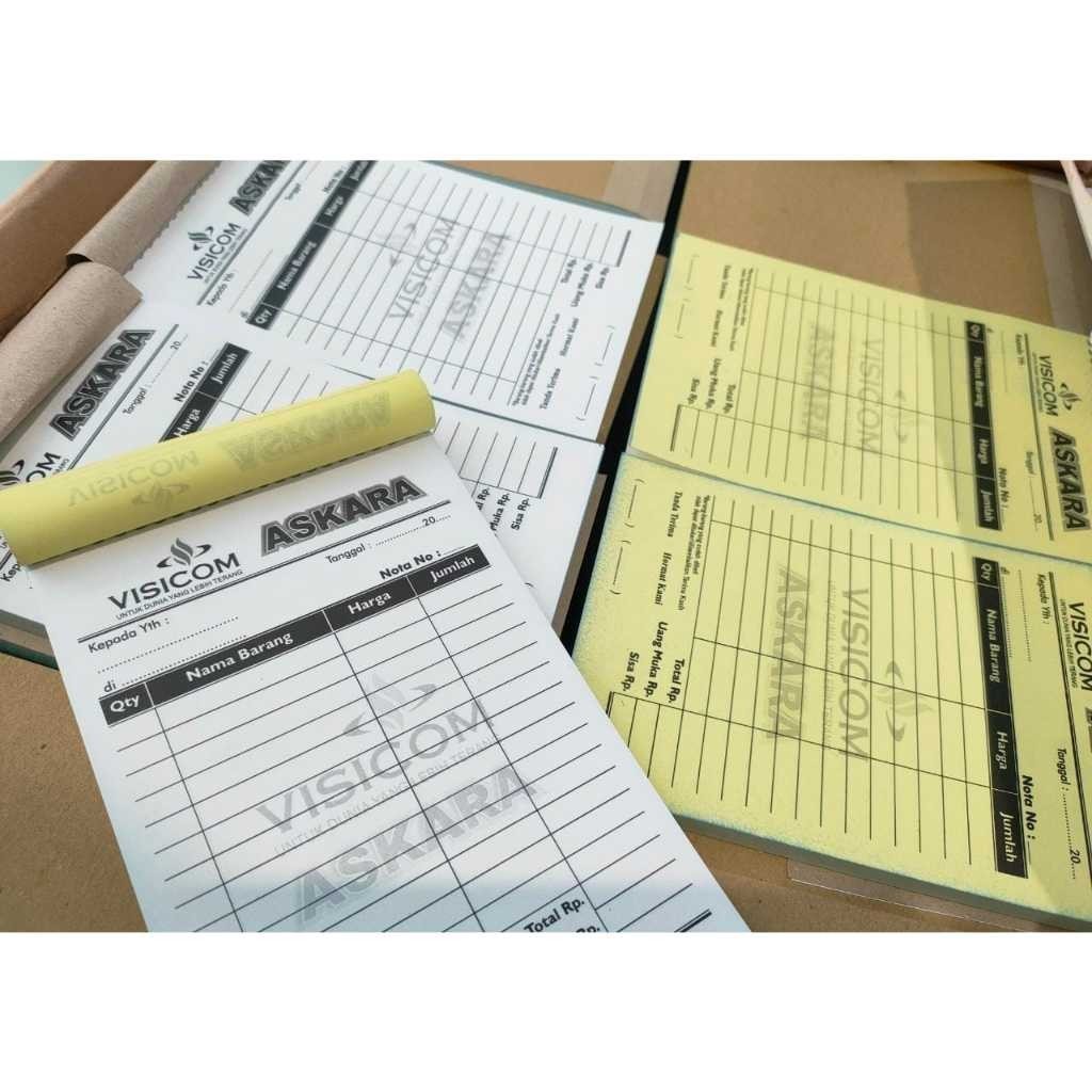 

NOTA OLSHOP NAMA SENDIRI NOTA CUSTOM 2 RANGKAP UKURAN 1/4 Folio 2 PLY