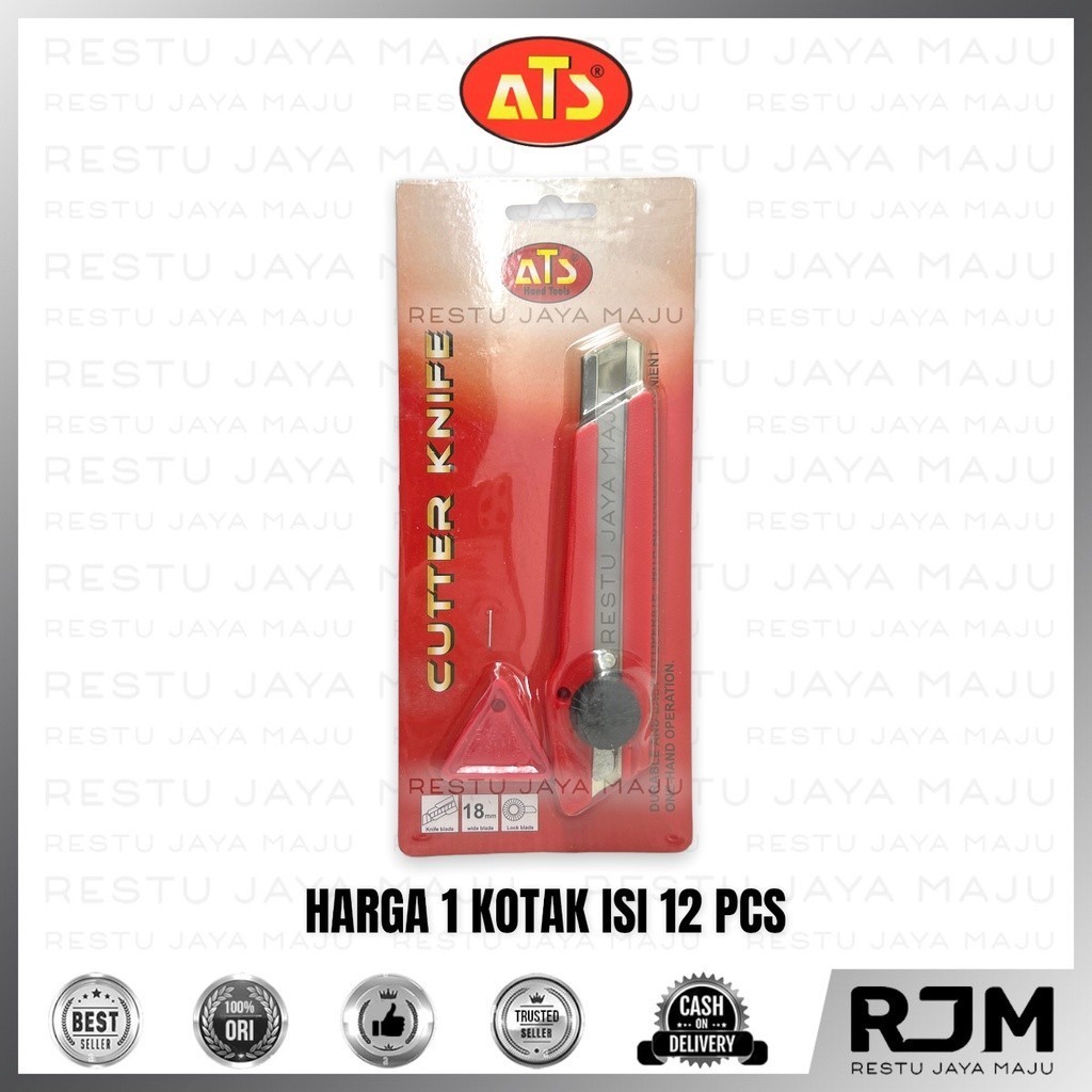 

PROMO ONGKIR [12 pcs] ATS Cutter Besar 18mm Knife Blade Pisau