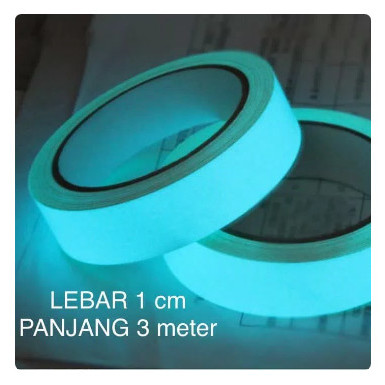 

Luminous Tape Stiker Glow in the Dark 1cm x 3m - Lakban Fosfor