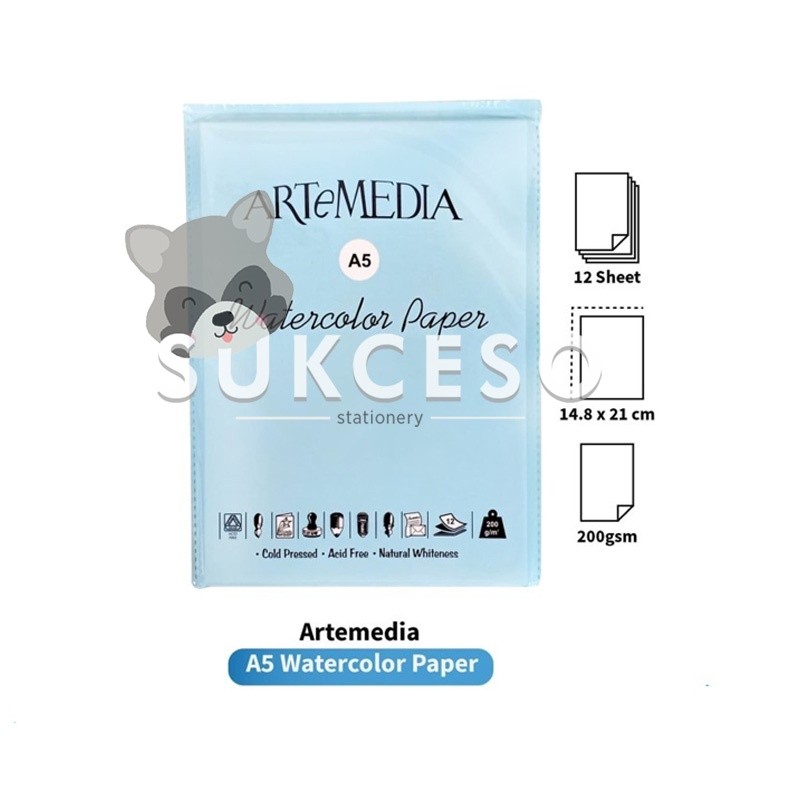 

Artemedia Water Color Paper Kertas Lukis Ukuran A5 200gr Murah Berkualitas