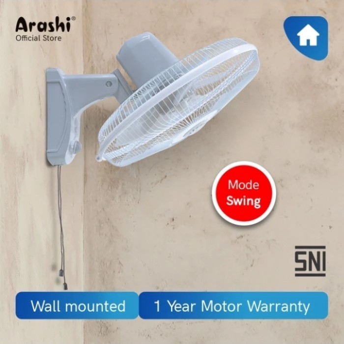 

Arashi Jiwon Fan 16Inch - Wall Fan 16inch - 16 inchi - Kipas Dinding - Kipas Gantung - Awet - Tahan Lama - Angin Paling Kencang - Non Remote - Tidak Pakai Remote - GaransiBE