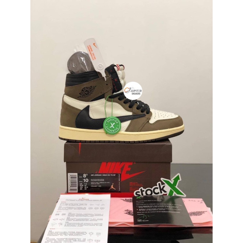 Nike AIR JORDAN 1 High " Travis ScootSneaker High Quality Leather "