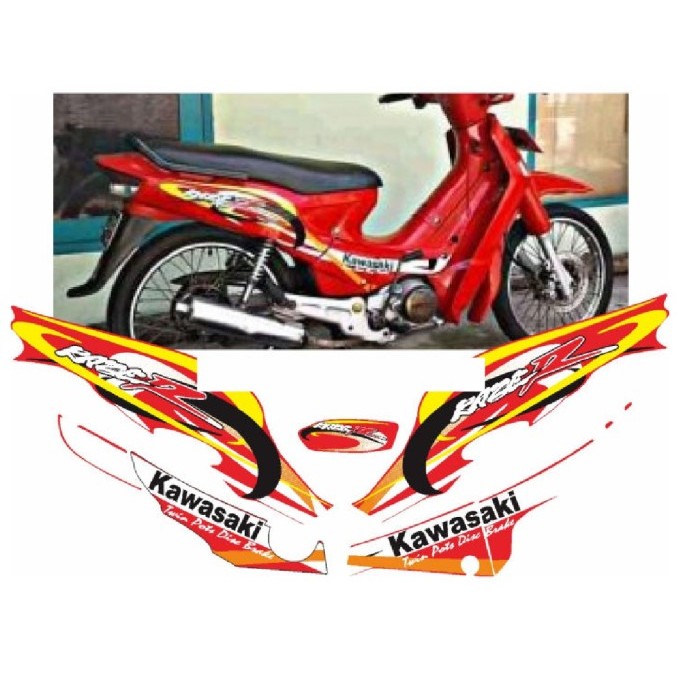 STRIPING KAZE R 2000 MERAH KAWASAKI POLET STIKER
