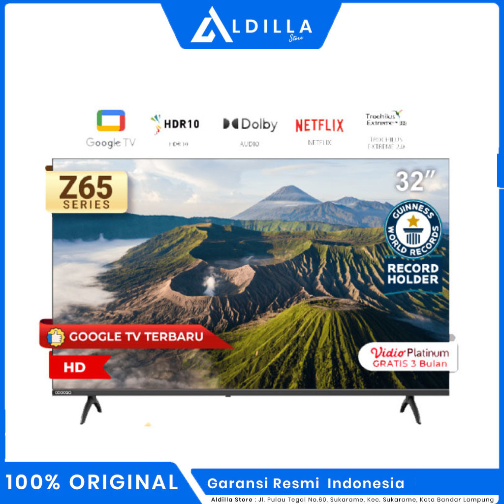 GOOGLE TV COOCAA 32 inch - OS Google - Smart TV - 2K LED Find My Remote Technology (COOCAA 32Z65)
