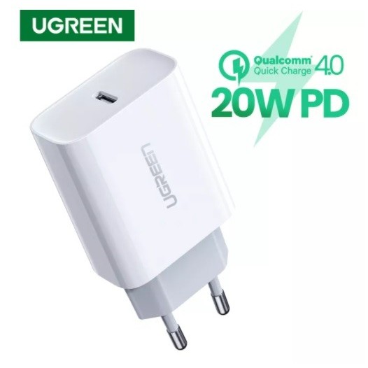Ugreen Combo PD Charger + Cable Type C Lightning MFI PD 3.0 36 WATT - Charger Saja