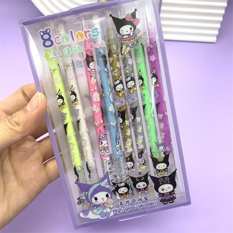 

(Kakabicam) Pen Gel Warna & Glitter Kuromi Characters