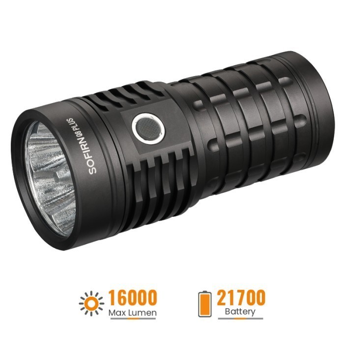 Sky88 SOFIRN Q8Plus Rechargeable Flashlight 16000 Lumens Anduril 2.0 UI Powerbank Function