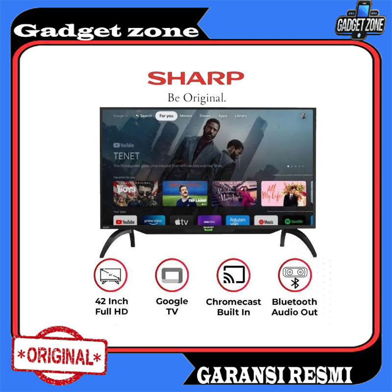 Sharp 42in google tv android  tipe 42EG1x garansi resmi