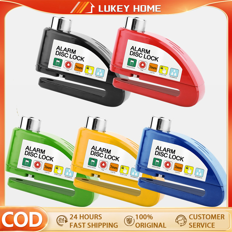 Gembok Disc Lock Cakram Alarm Motor Anti Maling Kunci Baja Kuat/gembok cakram motor anti maling/gemb