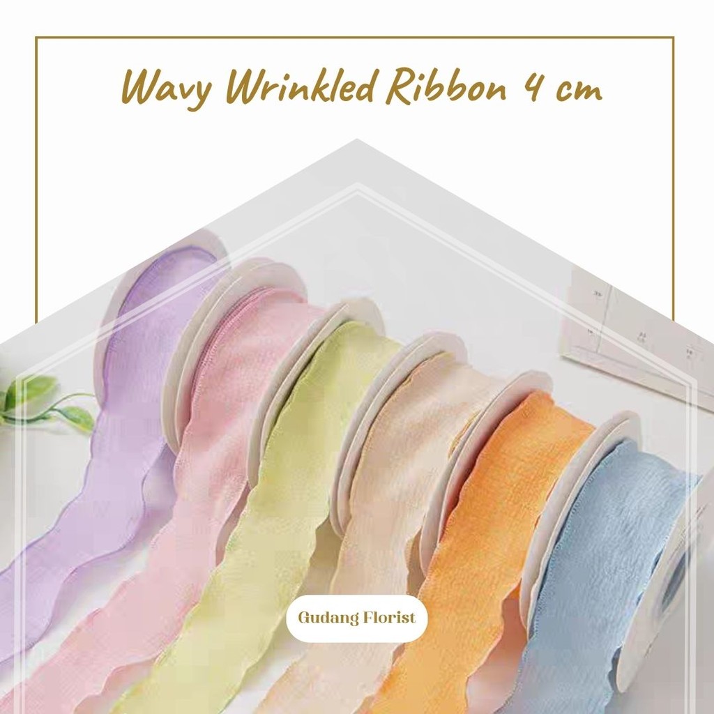 

WAVY WRINKLED RIBBON 4CM