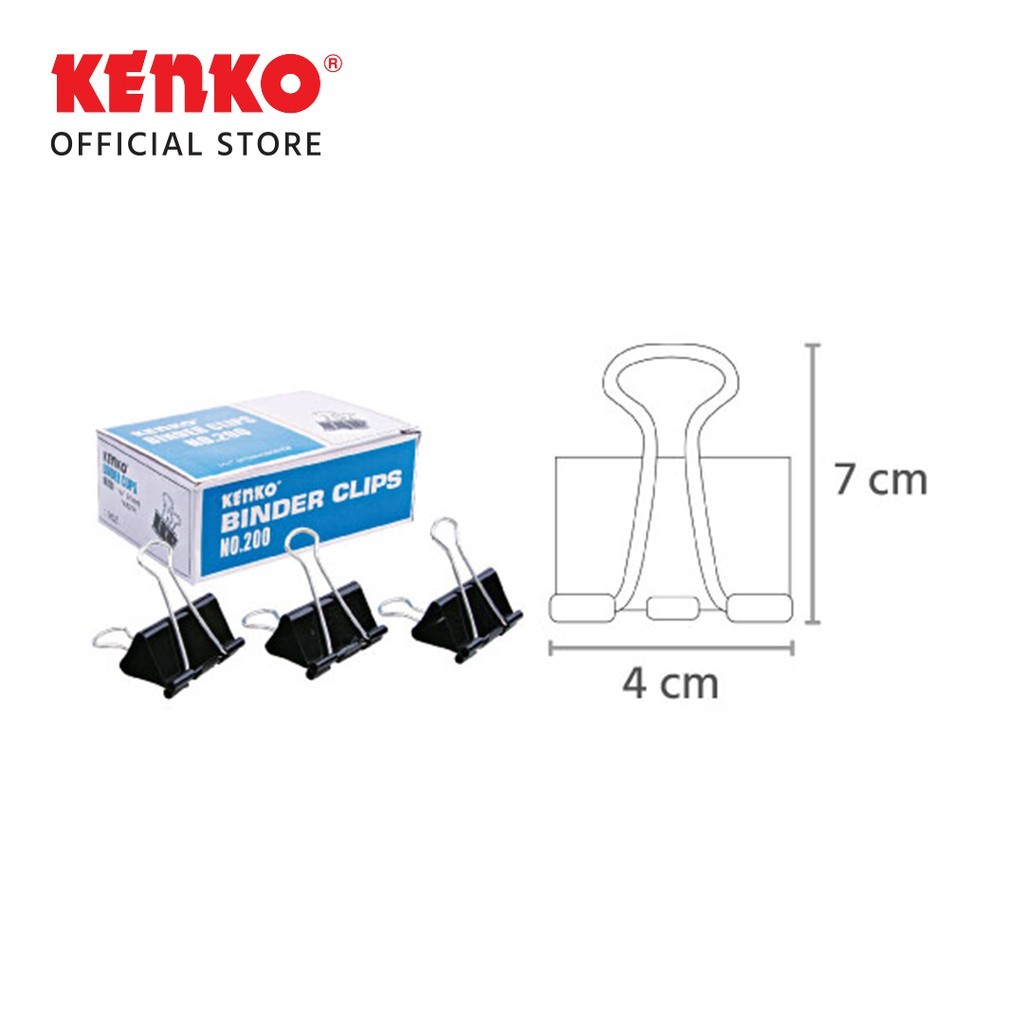 

KENKO BINDER CLIP NO.200 HARGA PER BOX ISI 12PCS