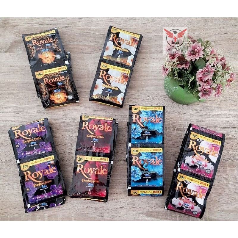 

24pcs soklin ROYALE pelembut dan pewangi pakaian Sachet Renceng