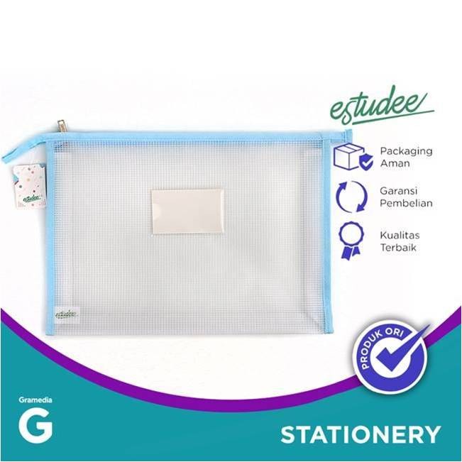 

Estudee Zipper Pocket Single Layer A4 Light Blue Eszp136