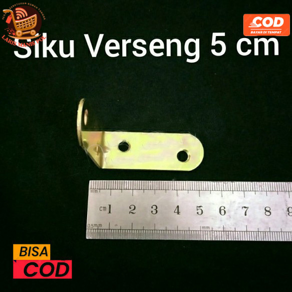 LMP  Siku Verseng 5 cm Tebal 1.5mm + Sekrup Plat Siku L Besi Siku Rak Verseng