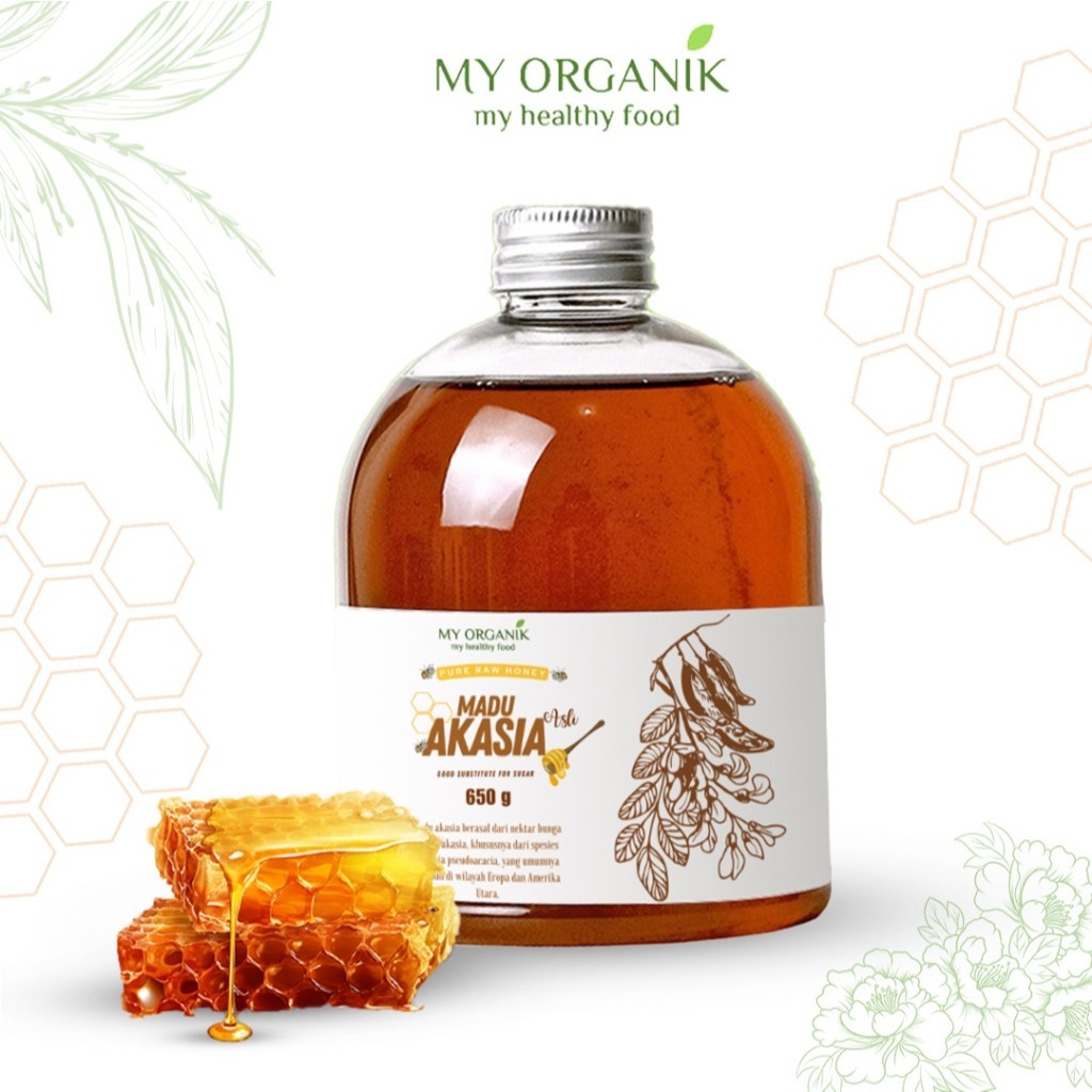 

My Organik Pure Raw Honey Madu Akasia 650gr Madu Murni Asli Premium Pure Original