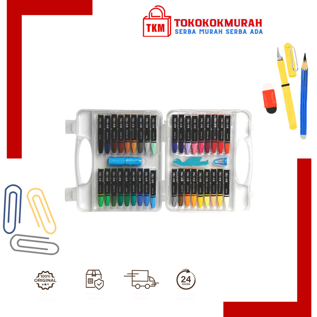 

V-TEC CRAYON OIL PASTEL COLOUR OP 1248 48 WARNA