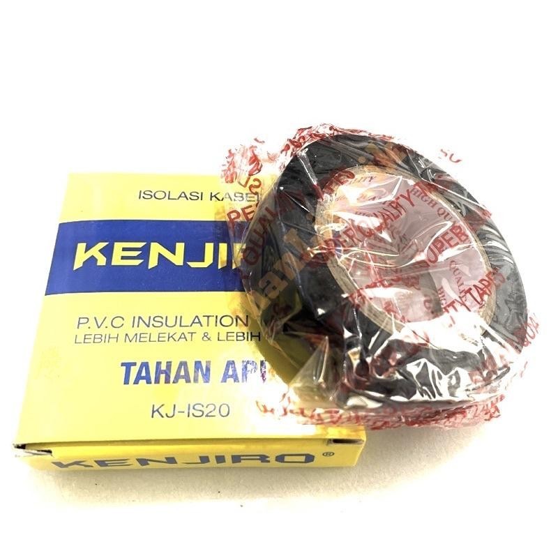 

ISOLASI KENJIRO ORIGINAL 3/4 INCH X 20 YARDS HITAM TAPE LAKBAN LISTRIK