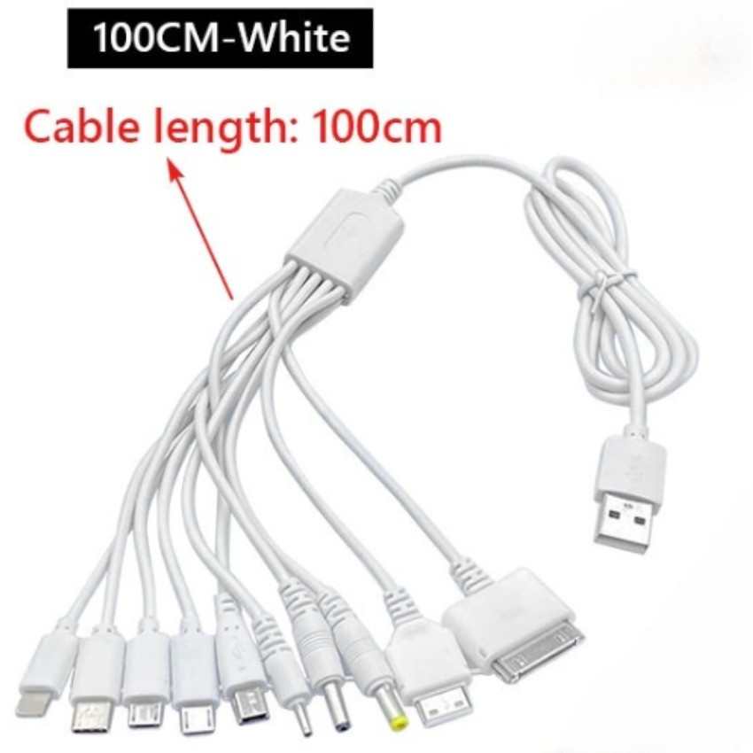 BESTPROMO 1METER 10 IN 1 KABEL DATA CUMI USB / KABEL CHARGER CUMI MULTIFUNGSI USB 10IN1