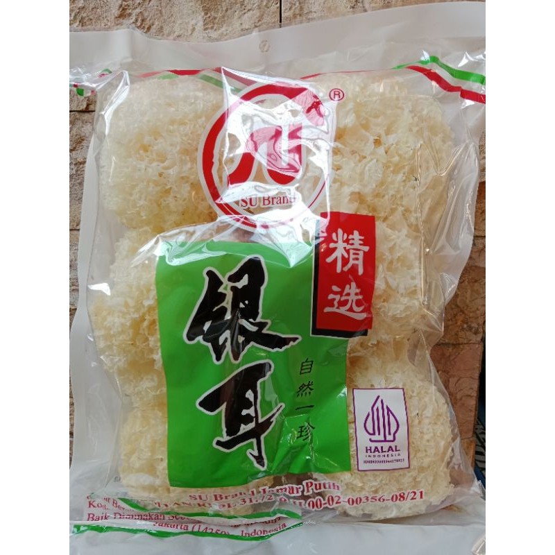 

#SU Brand JAMUR PUTIH # Dried White Fungus ( HALAL) 500 GRAM