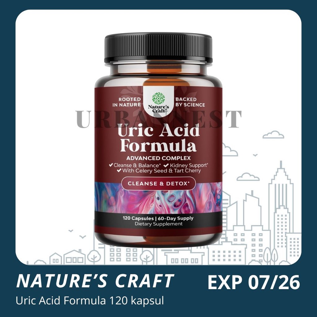 Nature Craft Uric Acid Formula support asam urat celery seed kidney cleanse ginjal nature's natures
