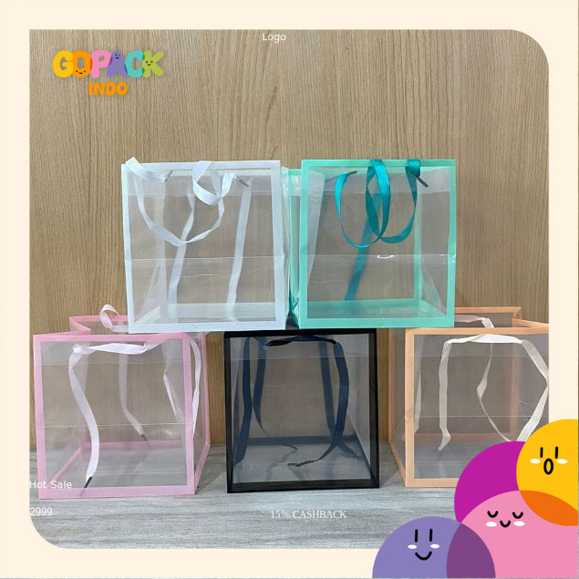 

Tas Mika PVC Doff Goodie Bag Transparan Frosted Tas Souvenir Kado Polos Doff Bingkisan