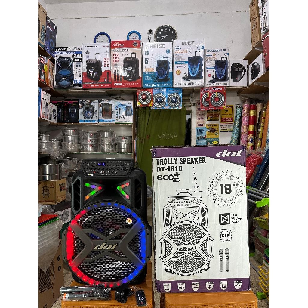 DAT Speaker Bluetooth 18 Inch DT-1810 Speaker Acara/Meeting/Sholawat/dll Garansi Resmi Tahan Lama