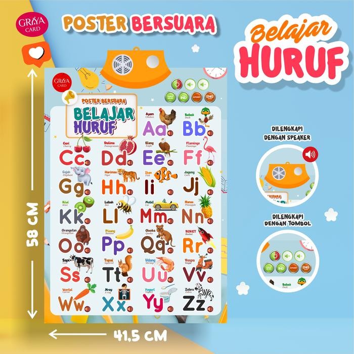 

POSTER EDUKASI BERSUARA (FREE BATRAI + OBENG) | POSTER HIJAIYAH | POSTER BUNYI | POSTER BERSUARA ALFABET & HIJAIYAH - ALFABET BERSUARA, Free BATRAI & OBENG