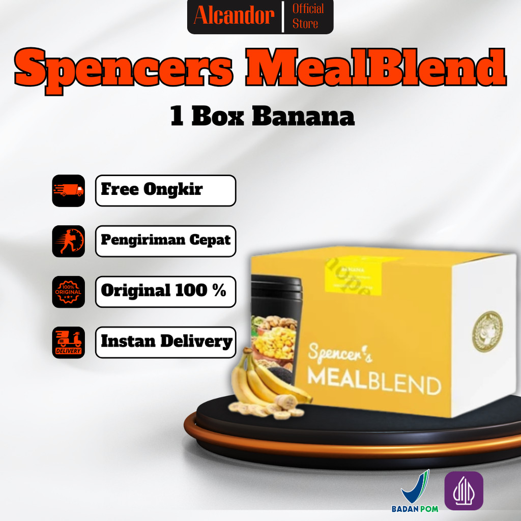 

Spencer's MealBlend - Rasa Banana - Solusi Diet Praktis, Lactose Free, Bebas Pakai Baju Apa Aja! 1 Box isi 15 Sachet
