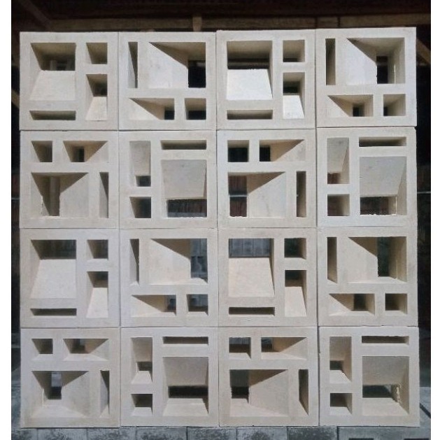 roster beton minimalis lb4 dua sisi putih, loster putih, loster beton minimalis