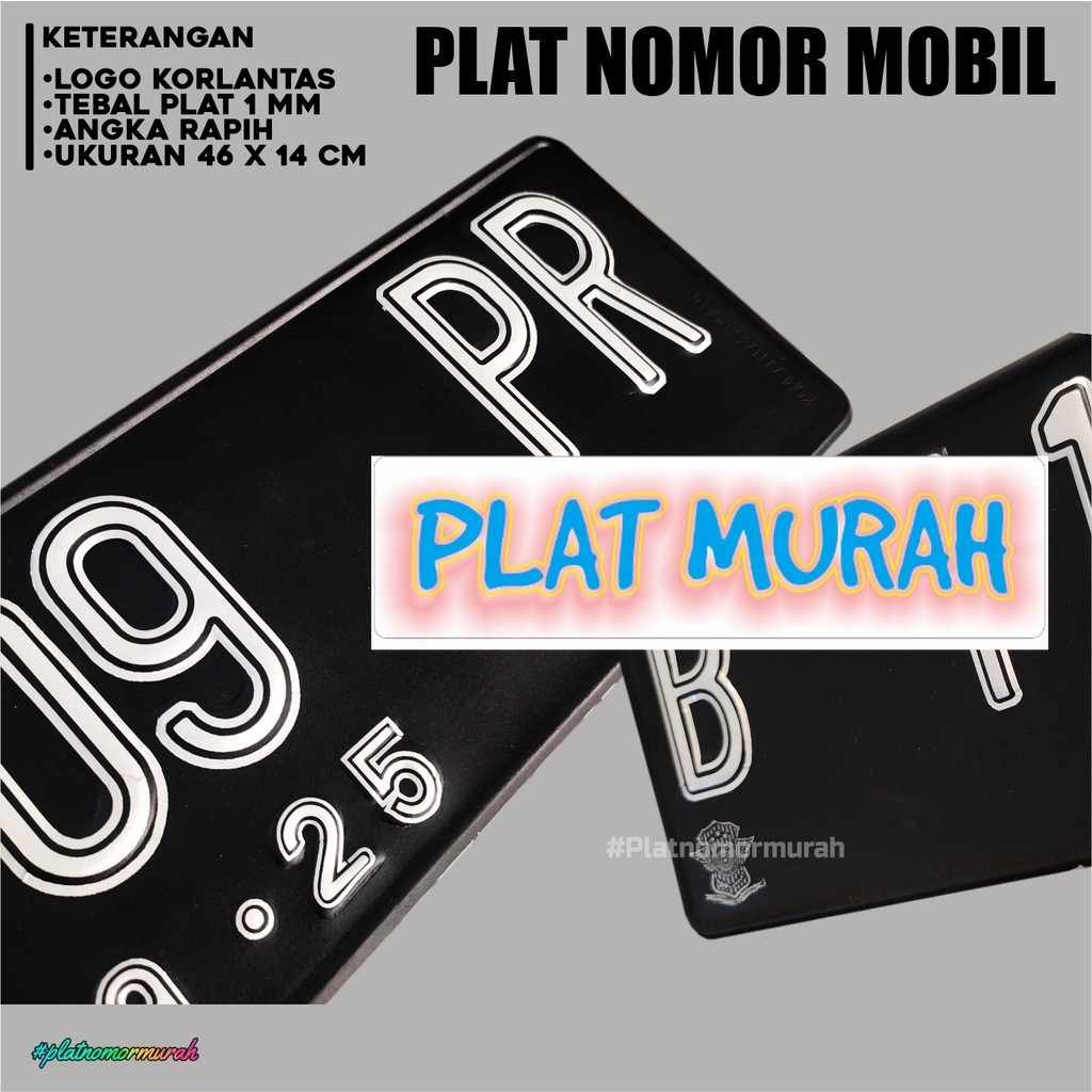 plat nomor mobil hitam angka variasi Lis pinggir angka stiker nyala