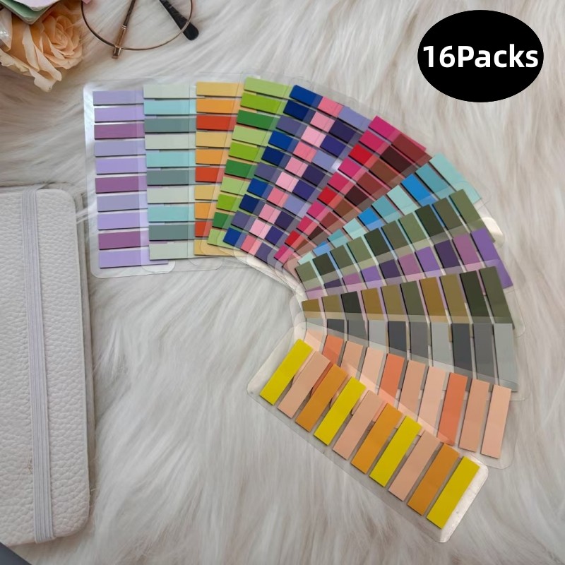 

3200Sheets Transparent Colorful Index Creative Memo Pads Office School Stationery Self-Adhesive Stickers Sticky Note Pads